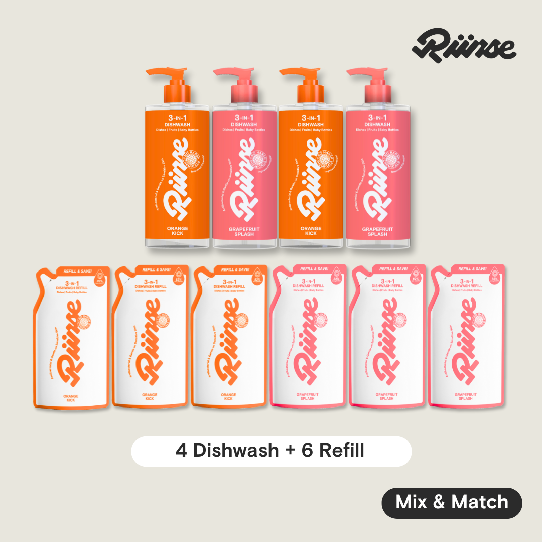 3-in-1 Dishwash Bottle & Refill