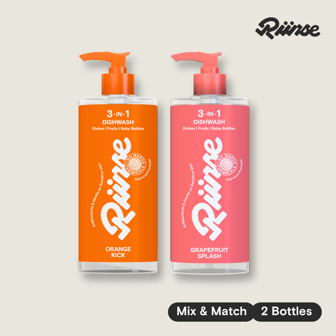 3-in-1 Dishwash Bottle & Refill