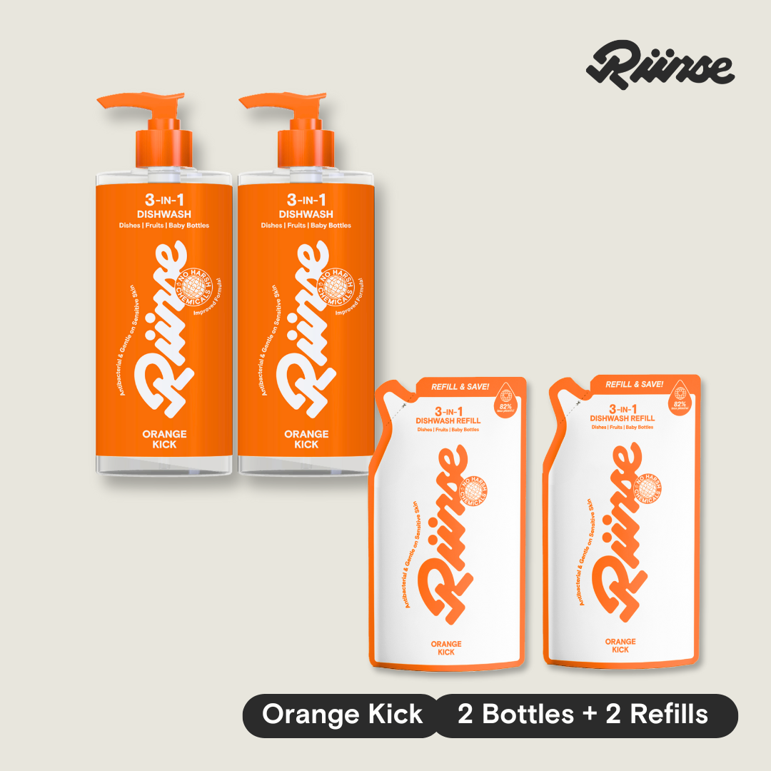 3-in-1 Dishwash Bottle & Refill