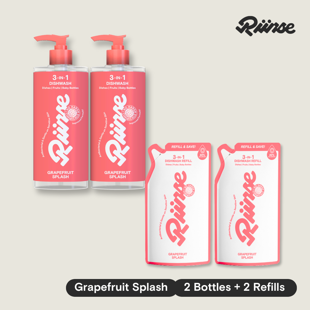 3-in-1 Dishwash Bottle & Refill