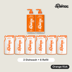 3-in-1 Dishwash Bottle & Refill