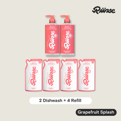 3-in-1 Dishwash Bottle & Refill