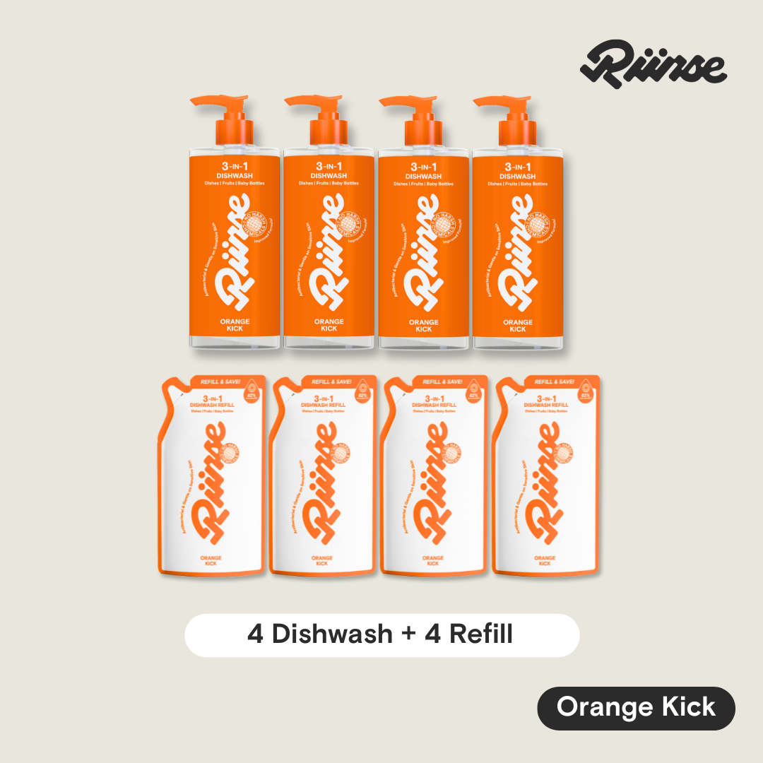 3-in-1 Dishwash Bottle & Refill