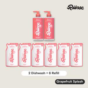 3-in-1 Dishwash Bottle & Refill