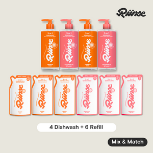 3-in-1 Dishwash Bottle & Refill