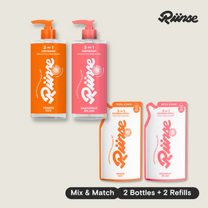 3-in-1 Dishwash Bottle & Refill