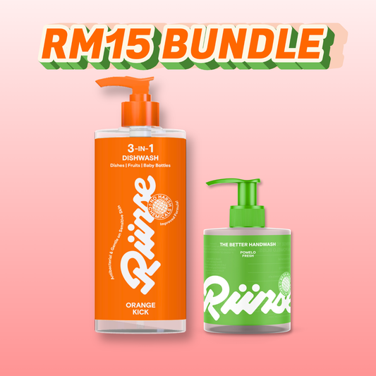 11.11 3-in-1 Dishwash Orange Kick 600ml + Handwash Pomelo Fresh 300ml
